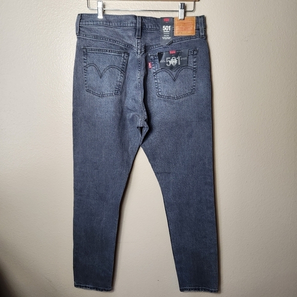 Levis Wmns Premium Black 501S Button Fly High Rise Skinny Jeans-Size 32x30 (NWT) - Picture 6 of 11